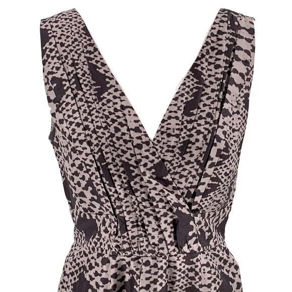 BANANA REPUBLIC Gray & Black Python Print Silk Dress Size 6 - Picture 4 of 7